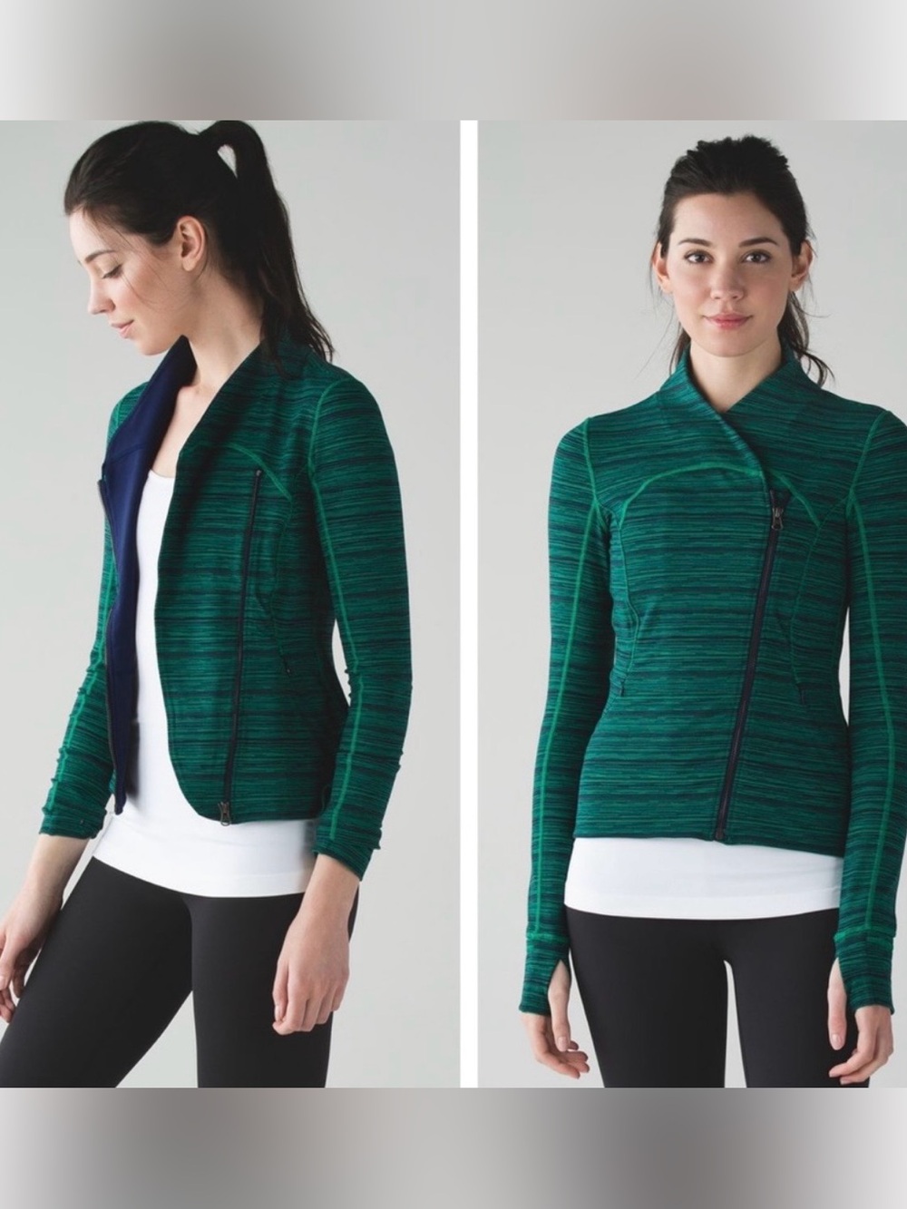 Lululemon Precision Jacket Cyber Jungle Hero Blue Size 2